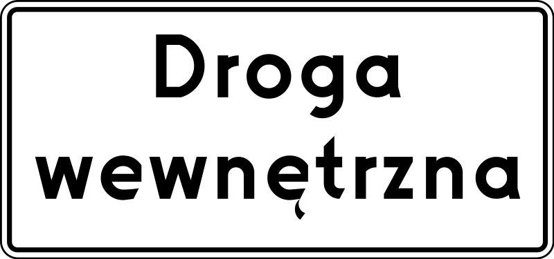 Znaki informacyjne - Droga wewnętrzna D-46