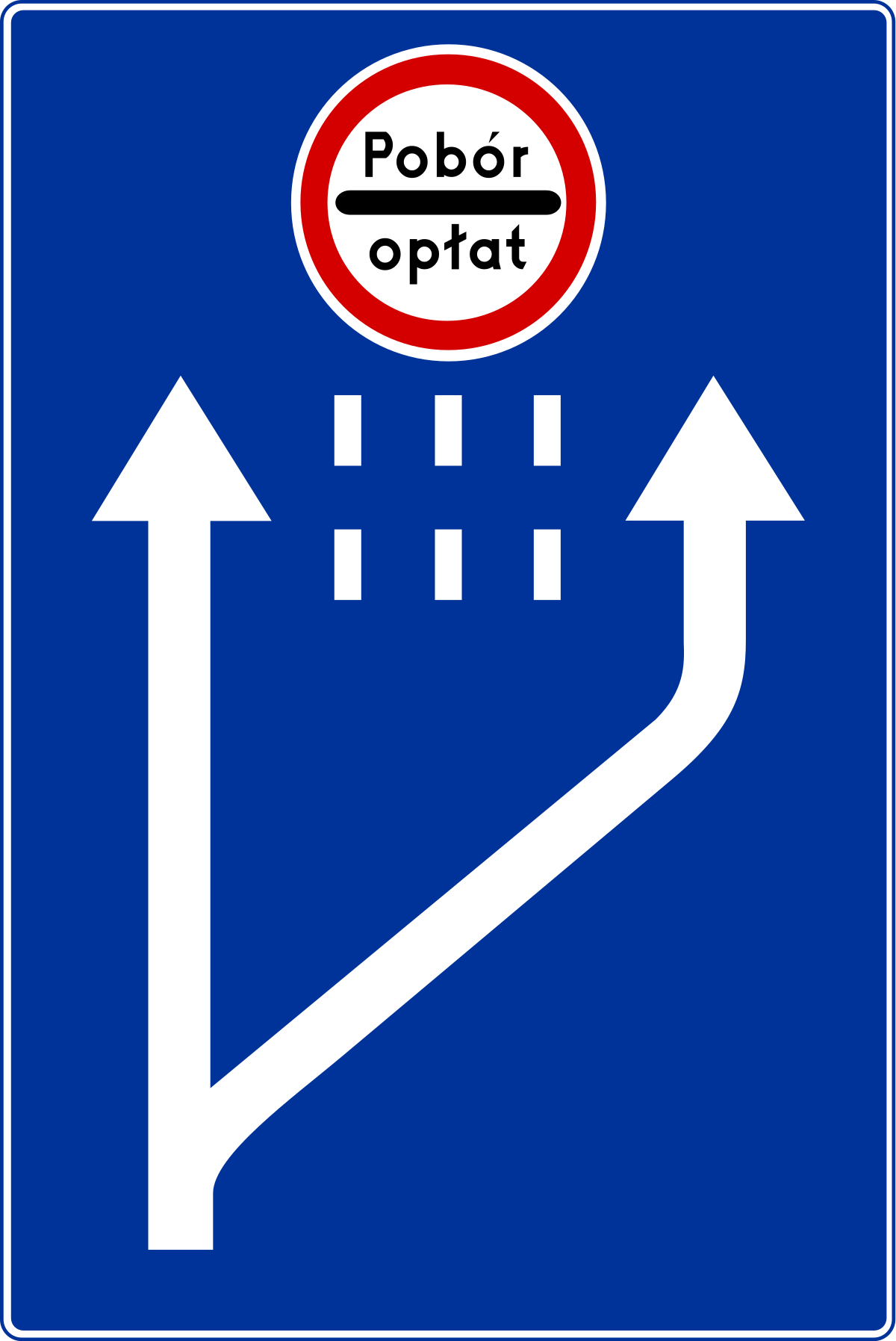 Znaki informacyjne - Pobór opłat D-49
