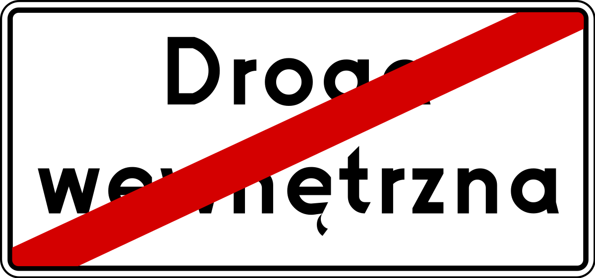 Znaki informacyjne - Koniec drogi wewnętrznej D-47