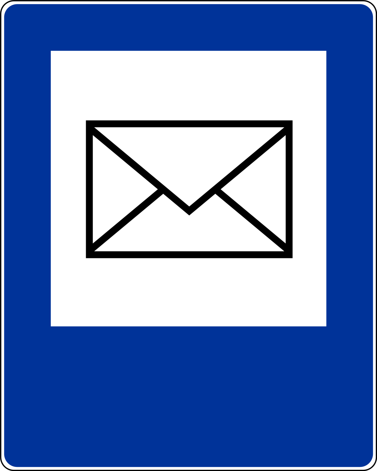 Znaki informacyjne - Poczta D-25