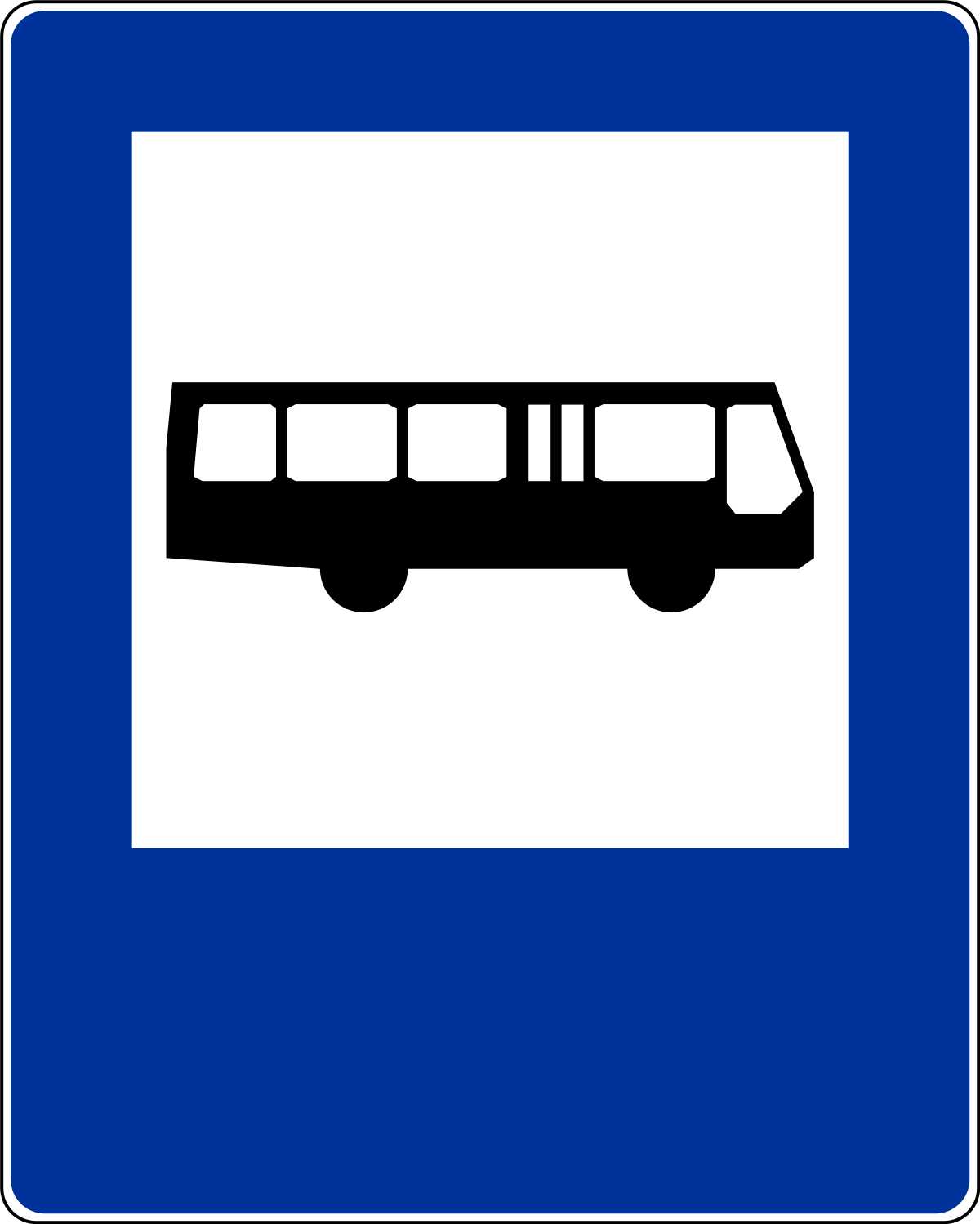 Znaki informacyjne - Przystanek autobusowy D-15
