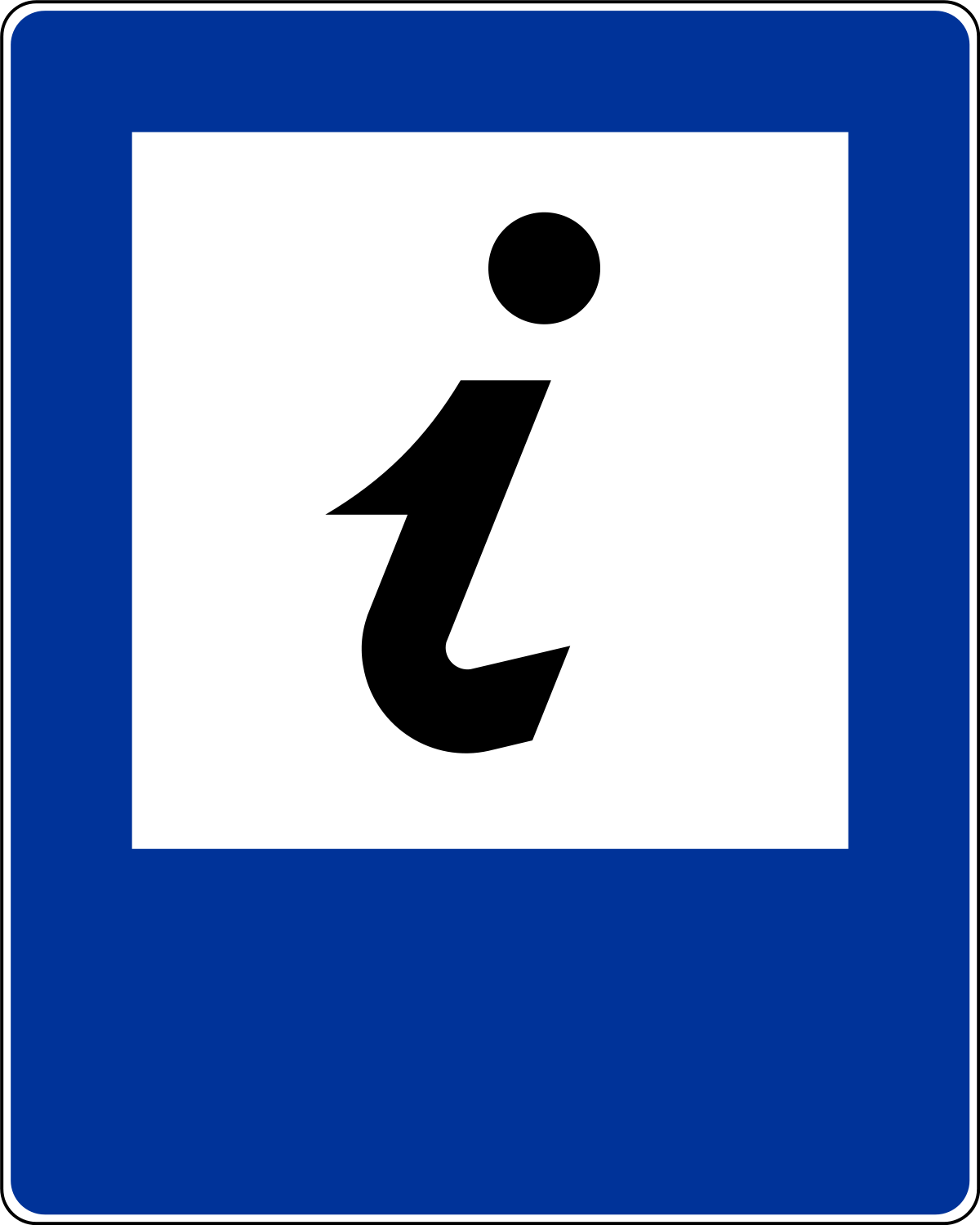 Znaki informacyjne - Punkt informacji turystycznej D-34