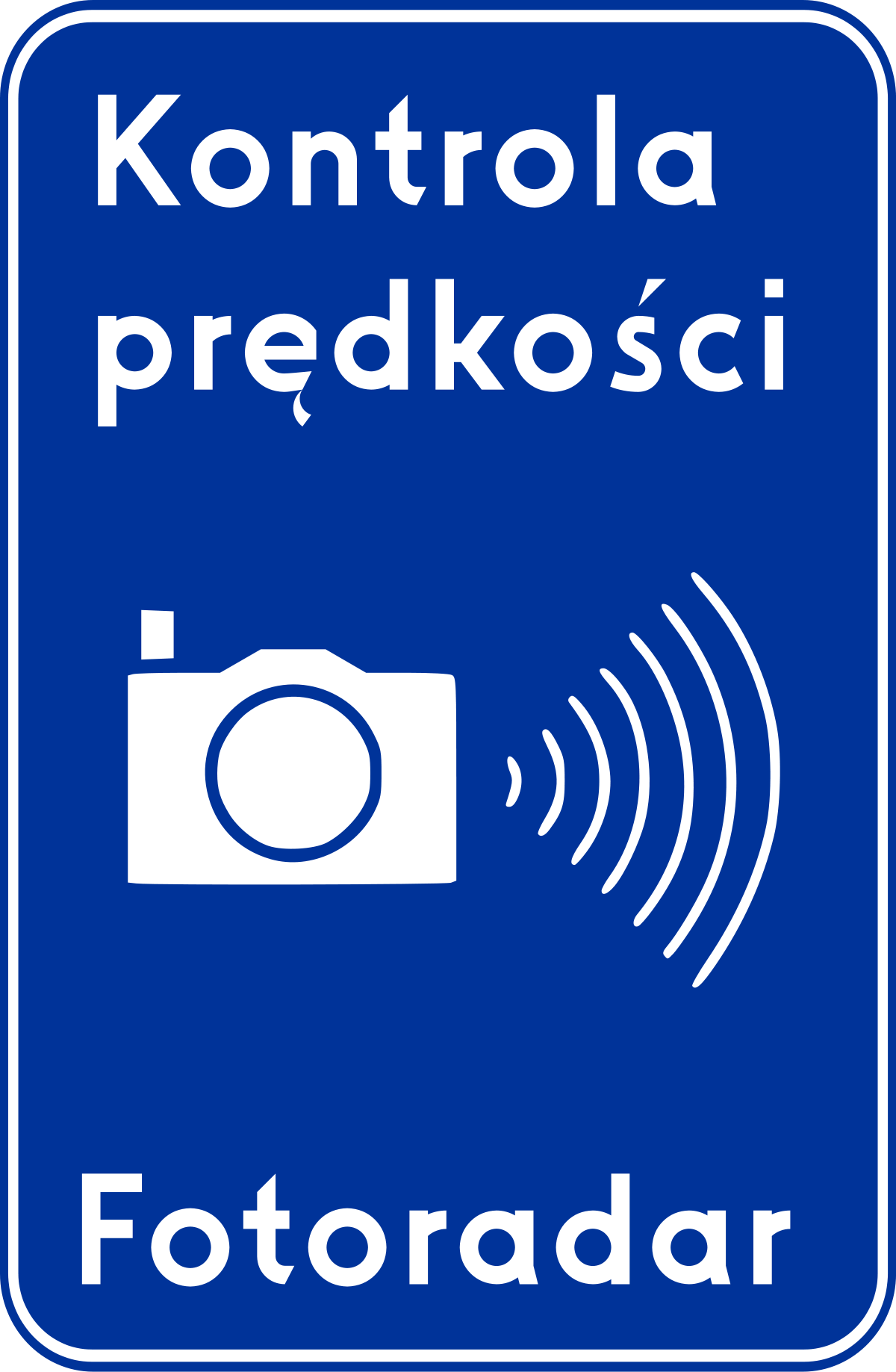 Znaki informacyjne - Automatyczna kontrola prędkości D-51